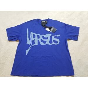 Versus Versace Men’s Blue Logo Graphic T-Shirt Size L New With Tags